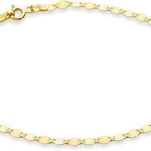 Italian 925 Sterling Silver Sparkle Link Bracelet – 18K Gold Plated Elegance